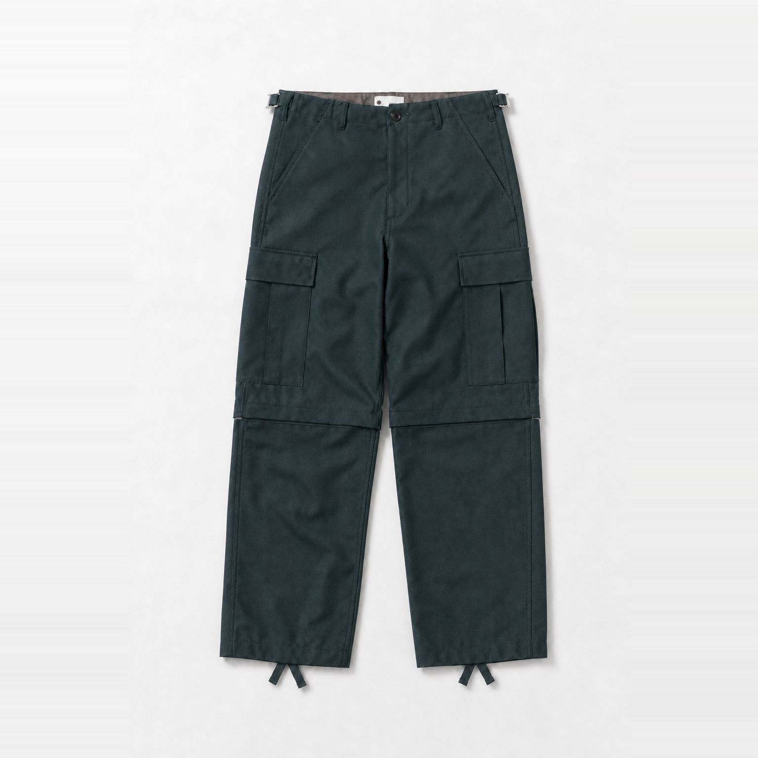 vowels Zip-Off Cargo Pants in Dark Forest by Studio ATM - gallery tile